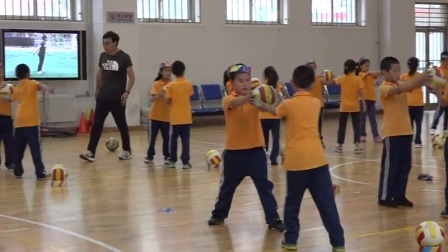 小学体育人教版五六年级《3.正面下手发球》辽宁马志强