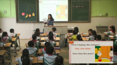 小学英语外研版三下Module4 Unit 2 Does Lingling like oranges-四川何雪芳