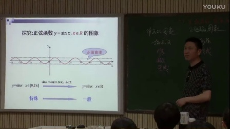 人教A版高中数学必修四1.4 《正弦函数、余弦函数的图象》课堂教学视频实录-毛浙东