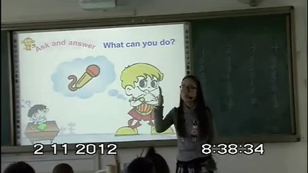 2015年《Unit4 I can sing》小学英语牛津上海版一上教学视频-深圳-白芒小学：陆丹