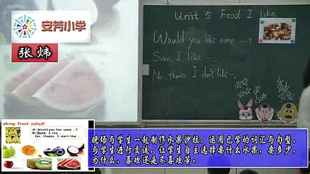 Unit5 Food I like 第二课时小学二年级英语安芳小学张炜