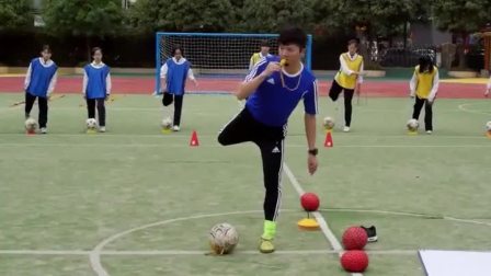 《足球-脚内侧踢球》人教版初一体育与健康，梁建华