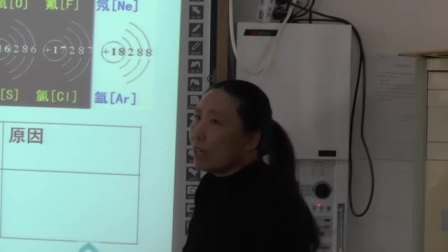 人教课标版-2011化学九上-3.2.2《原子核外电子的排布》课堂教学实录-女教师