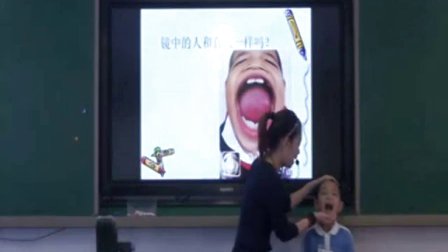 2015优质课视频《哈哈镜 笑哈哈》小学美术岭南版一上第6课-深圳-桃源小学：张丹霞