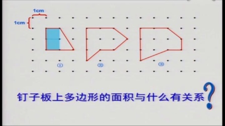 《钉子板上的多边形》小学数学五上-第二届全国小学数学研讨观摩会-强震球