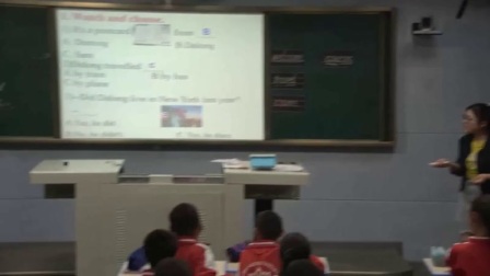 小学英语外研版四下Module9 Unit 1 Did he live in New York-四川母琬菁