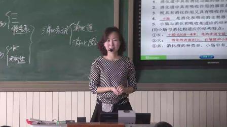 人教2011课标版生物七下-4.2.2《消化和吸收》教学视频实录-袁咏仪
