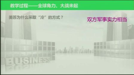 中学历史高一《两极对峙格局的形成》说课 北京李昆（北京市首届中小学青年教师教学说课大赛）