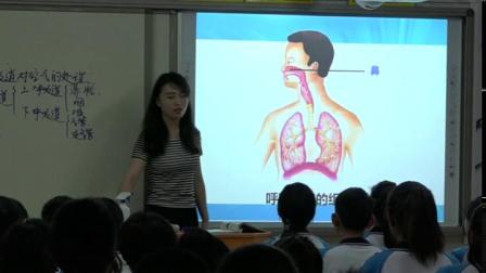 人教2011课标版生物七下-4.3.1《呼吸道对空气的处理》教学视频实录-李丽