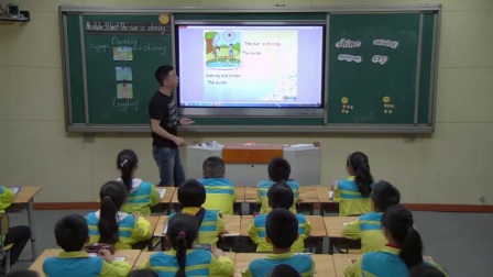 外研版(三起)小学英语六下Module3 Unit 1 The sun is shining.四川周旋
